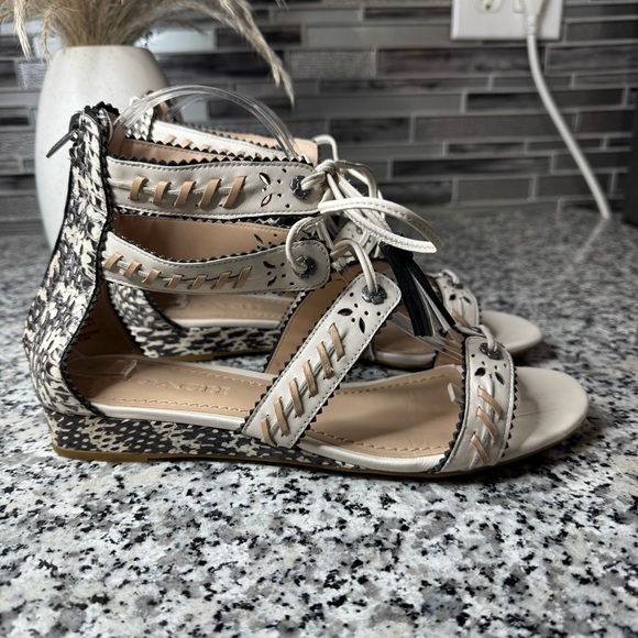 Coach | Women’s Via Demi Wedge Sandal Size 8 - Picture 1 of 15